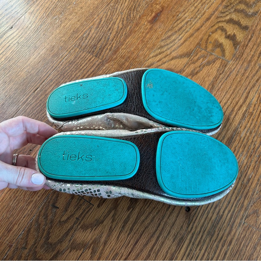 TIEKS | Romantic Blush metallic snakeskin | Sz 9 - Picture 3 of 8